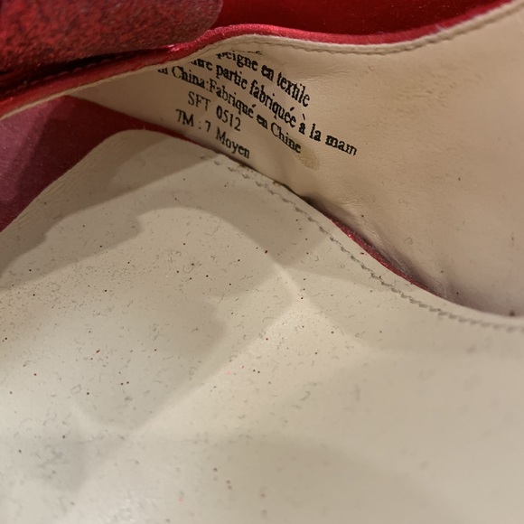 Red sparkle evening high heel shoes size 7 - Picture 12 of 16